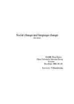 Эссе 'Social Change and Language Change', 3.