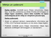 Презентация 'Elejas vidusskolas mājas lapas izstrāde', 3.