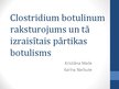Реферат 'Clostridium botulinum baktērija, botulisms', 20.