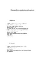 Конспект 'Dialog Between a Doctor and a Patient', 1.