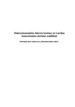 Реферат 'Makroekonomisko faktoru ietekme uz Latvijas komercbanku sistēmas stabilitāti', 1.