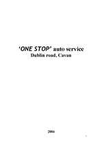 Бизнес план '"One Stop" Auto Service', 1.