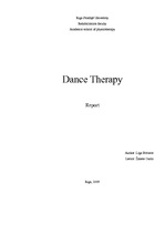Реферат 'Dance Theraphy', 1.