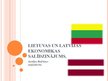 Презентация 'Lietuvas un Latvijas ekonomikas salīdzinājums', 1.