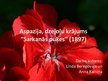 Презентация 'Aspazijas dzejoļu krājuma "Sarkanās puķes" analīze', 1.