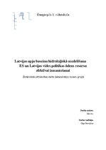 Реферат 'Latvijas upju baseinu hidroloģiskā modelēšana ES un Latvijas vides politikas ūde', 1.