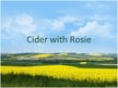 Презентация 'Cider with Rosie', 1.