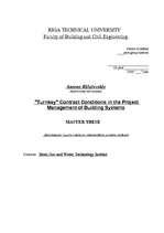 Дипломная '"Turnkey" Contract Conditions in the Project Management of Building Systems', 1.