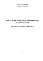 Реферат 'Niniāna Smārta darba "The Religious Experience of Mankind" analīze', 1.