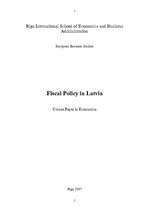 Реферат 'Fiscal Policy in Latvia', 1.