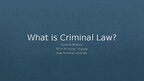 Презентация 'What is Criminal Law?', 1.