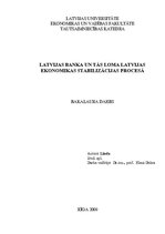 Дипломная 'Latvijas Banka un tās loma Latvijas ekonomikas stabilizācijas procesā', 1.
