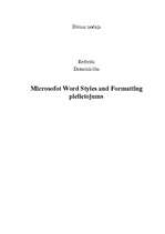 Конспект 'Microsoft Word Styles and Formatting', 1.