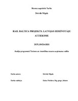 Дипломная 'Rail Baltica projekts: Latvijas iedzīvotāju attieksme', 1.