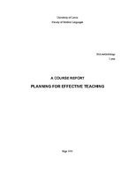 Реферат 'Planning for Effective Teaching', 1.