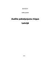 Реферат 'Audita pakalpojumu tirgus Latvijā', 1.