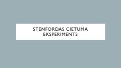 Презентация 'Stenfordas cietuma eksperiments', 1.