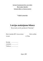 Реферат 'Latvijas maksājumu bilance statistikā', 1.