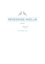 Конспект 'Renesanse Anglijā', 1.