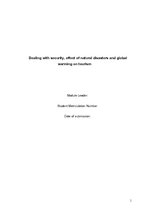 Реферат 'Dealing with Security, Effect of Natural Disasters and Global Warming on Tourism', 1.