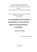 Реферат 'LTE maršrutētāja bāzēta universāla attālinātās piekļuves risinājuma izstrāde', 1.