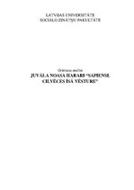 Эссе 'Juvāla Noasa Harari "Sapiensi. Cilvēces īsā vēsture"', 1.