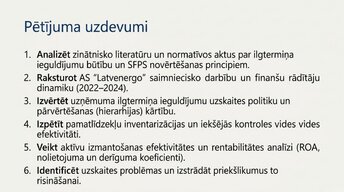 Презентация 'Ilgtermiņa ieguldījumu uzskaite, kontrole un to izmantošanas analīze uzņēmumā AS', 4.