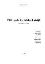 Реферат '1991.gada barikādes Latvijā', 1.