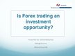 Реферат 'Is Forex Trading an Investment Opportunity?', 34.