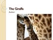 Презентация 'The Giraffe', 1.