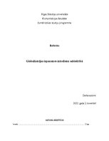 Реферат 'Globalizācijas izpausmes mūsdienu sabiedrībā', 1.