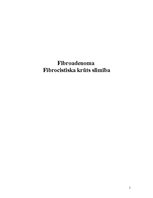 Конспект 'Fibroadenoma. Fibrocistiska krūts slimība', 1.