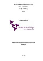 Реферат 'Public Relations in Hotel Jūrmala SPA', 1.