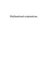 Реферат 'Multinational Corporations', 1.