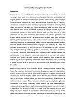 Эссе 'Learning foreign languages in a global world', 1.