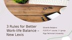 Презентация '3 Rules for Better Work-life Balance – New Lexis', 1.