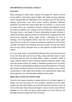 Эссе 'The importance of digital literacy', 1.