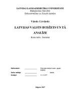 Реферат 'Latvijas valsts budžets un tā analīze', 1.