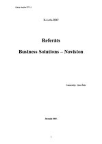 Реферат 'Business Solutions - Navision', 1.