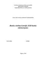 Реферат 'Banku sistēma Latvijā. A/S "SEB banka" raksturojums', 1.