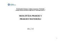 Отчёт по практике 'Skolotāja prakses pārskats', 1.
