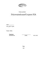 Отчёт по практике 'Uzņēmums "PricewaterhouseCoopers" SIA', 1.
