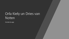 Презентация 'Orla Kiely un Dries van Noten', 1.