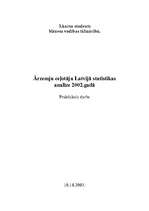 Реферат 'Ārzemju ceļotāju statistikas analīze Latvijā 2002.gadā', 1.