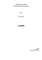 Реферат 'Ecotoxicology. Landfills', 1.