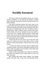 Эссе 'Sociālie fenomeni', 1.