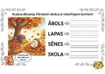 Презентация 'Latviešu valodas rakstīšanas uzdevumi 1.–2. klasei', 6.