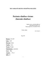 Отчёт по практике 'Pacienta slimības vēsture internajās slimībās', 1.