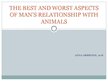 Презентация 'The Best and the Worst Aspects of Human Relationship with Animals', 1.