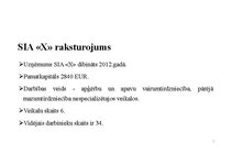 Конспект 'SIA X gada pārskats', 3.